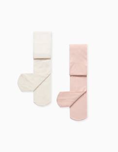 -Lot de 2 collants en microfibre