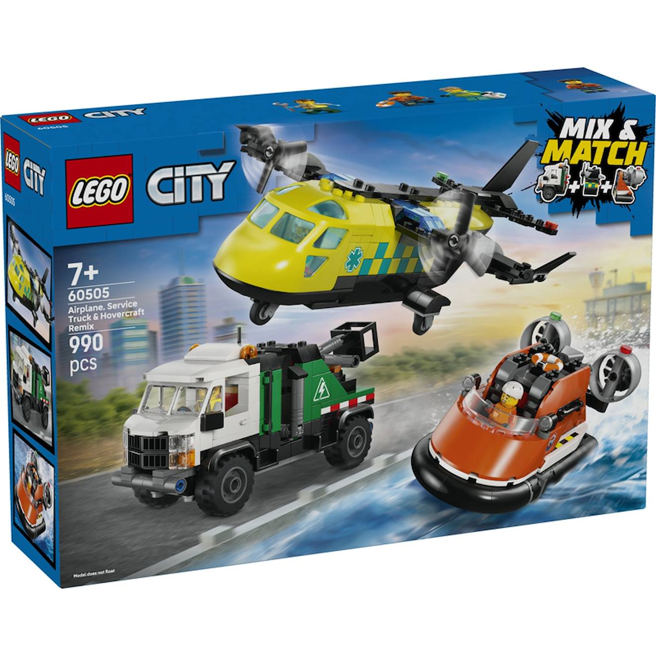 Lego 60505 - Avion Et Camion Et Aéroglisseur City Multicolore