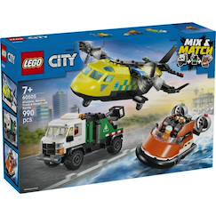 Jouet-Jeux d'imagination-Lego 60505 - avion et camion et aéroglisseur city