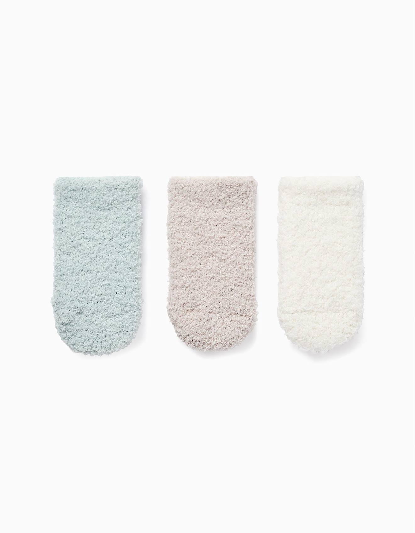 2 paires de chaussettes en chenille multicolore