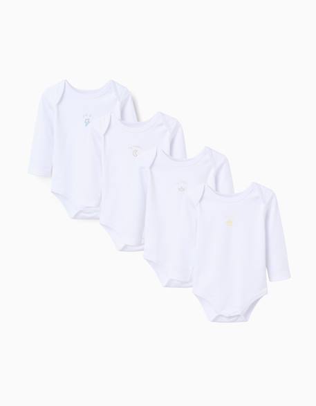 Bébé-Lot de 4 bodies en coton avec imprimé