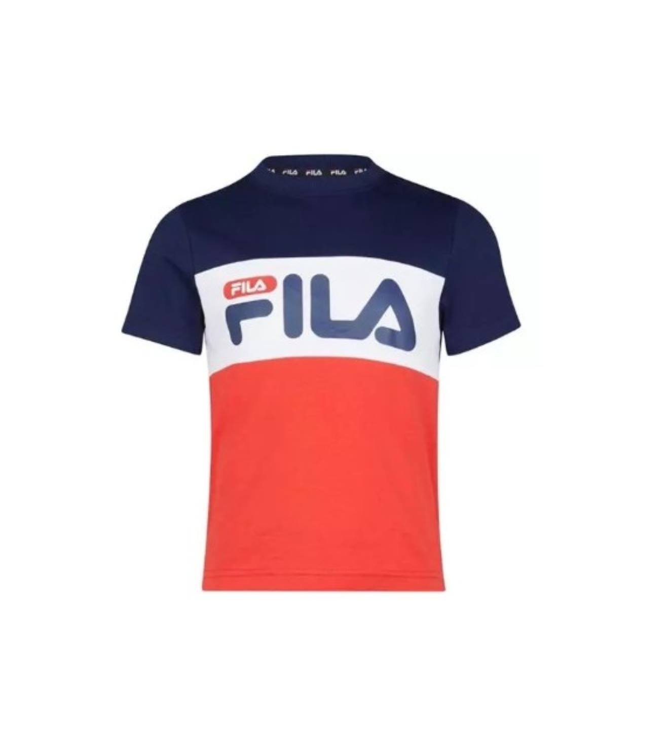 T-shirt Tricolore Enfant Coton College Station Multicolore
