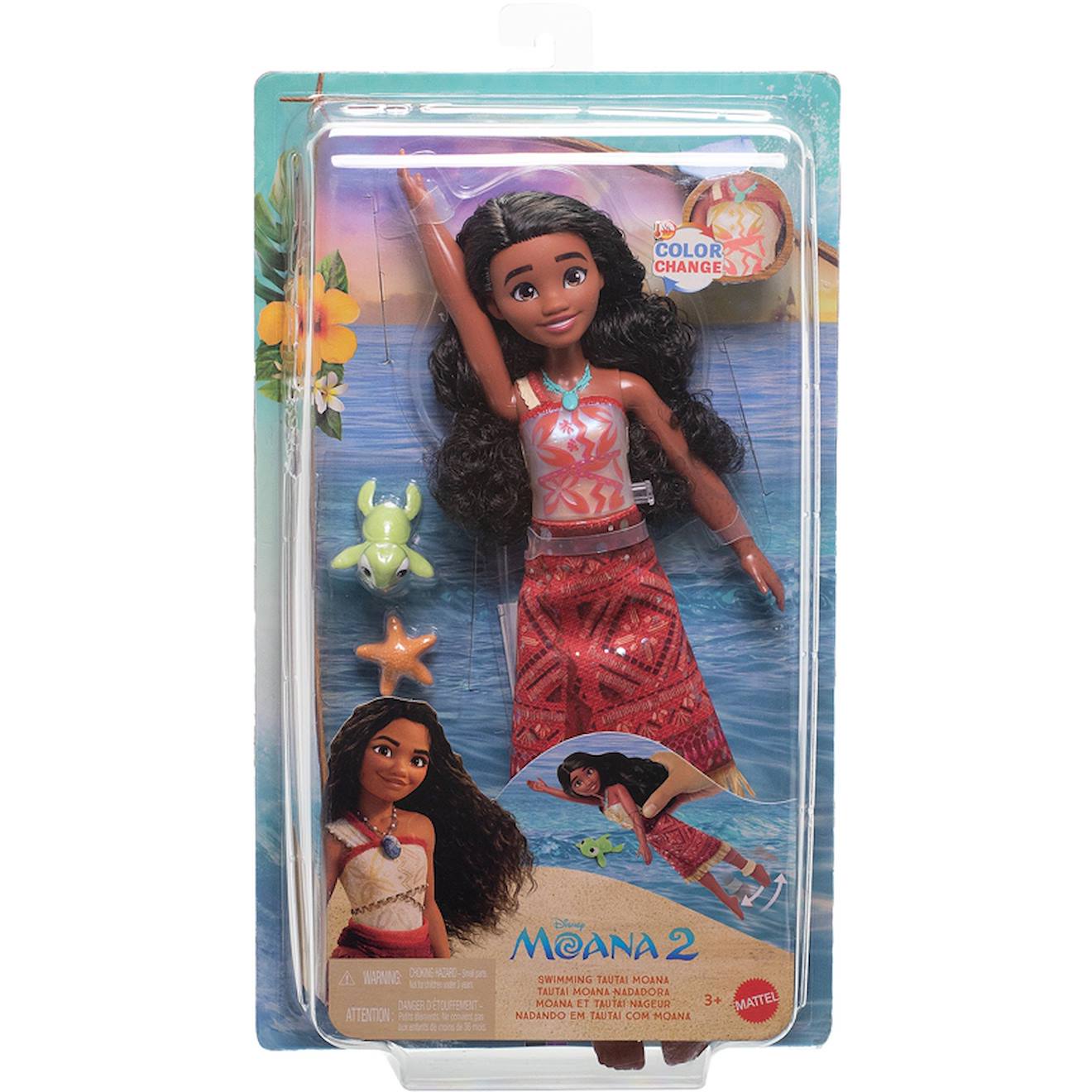 Poupée Princesse Vaiana Nageuse Multicolore
