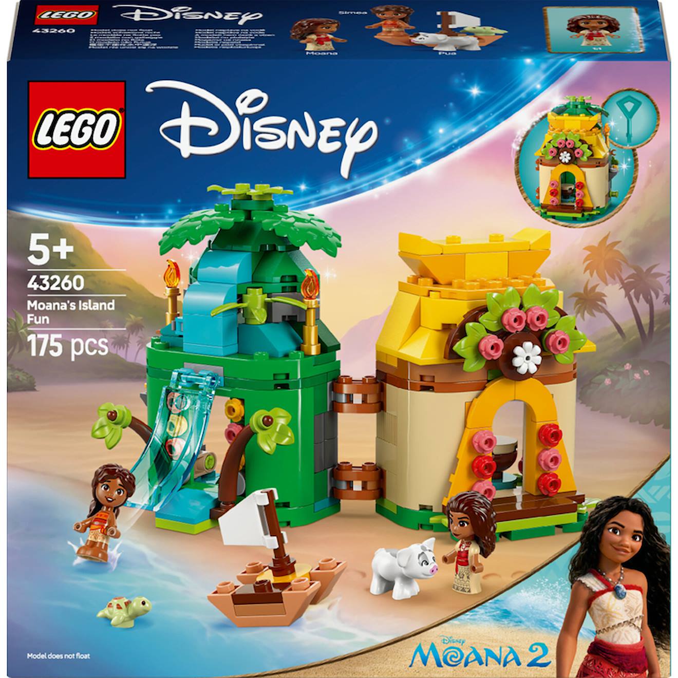 Lego 43260 - ile fun de vaiana multicolore
