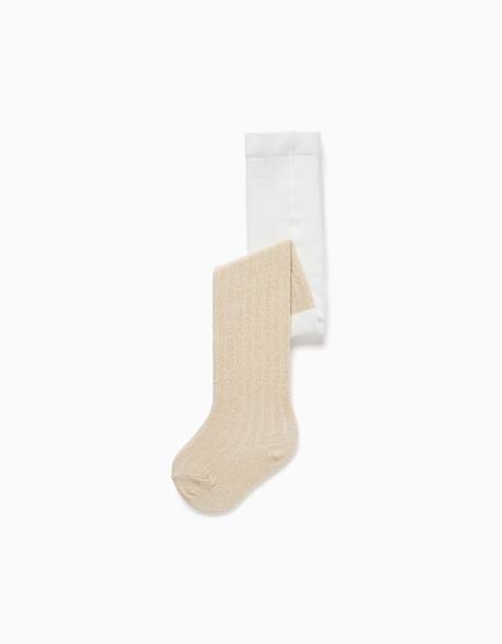 Bébé-Collants côtelés avec fils de lurex