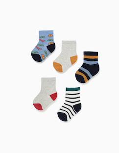 -Lot de 5 chaussettes avec détails contrastés