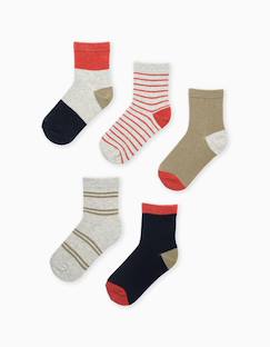 Lot de 5 paires de chaussettes rayées  - vertbaudet enfant