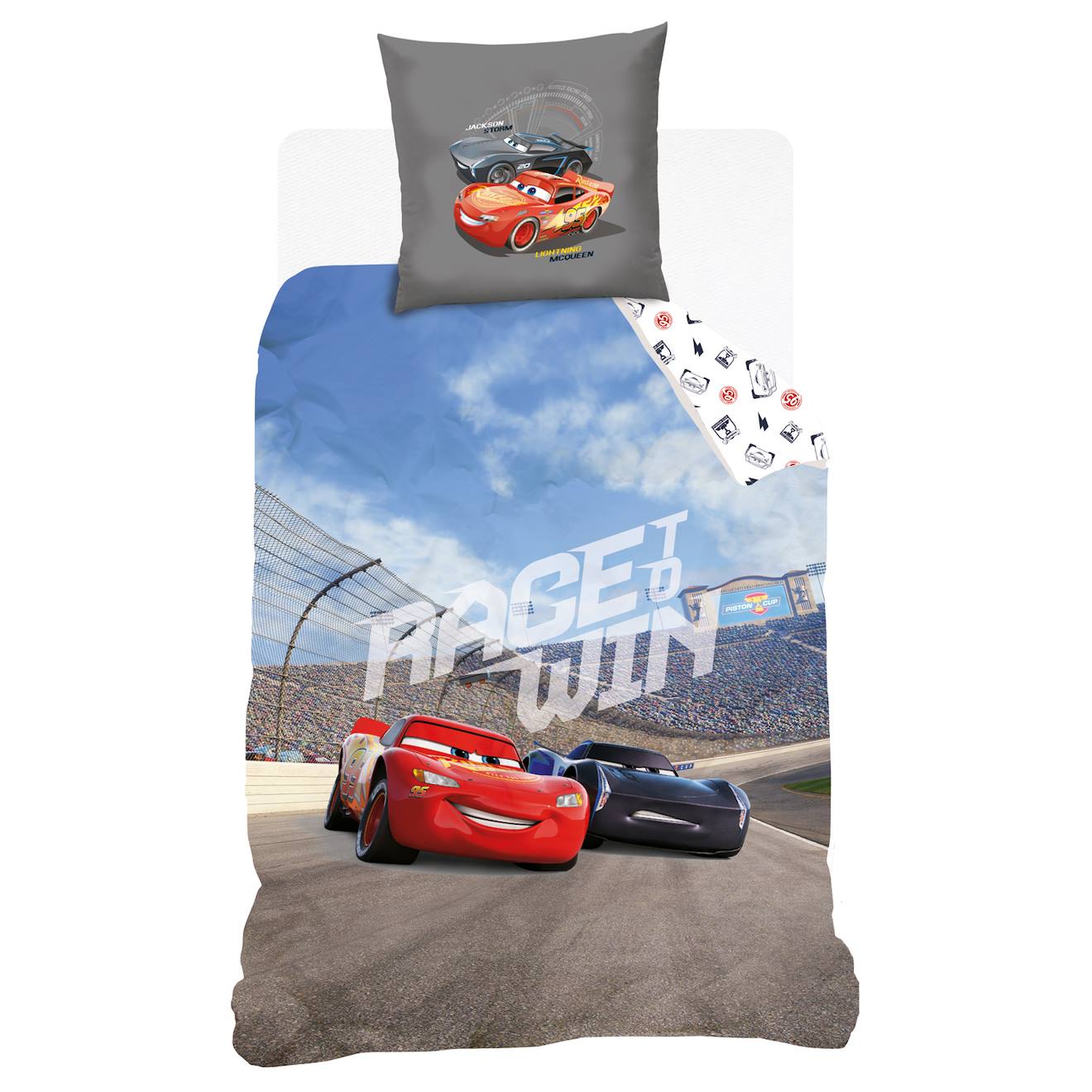 Housse De Couette Disney Cars Flash Mcqueen Coton Bleu