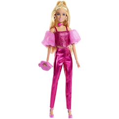 Jouet-Poupons et poupées-Poupée barbie style metali-rose