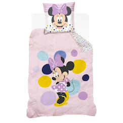 Linge de maison et décoration-Linge de lit enfant-Housse de couette disney minnie à pois coton