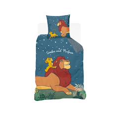 Linge de maison et décoration-Linge de lit enfant-Housse de couette disney roi lion simba et mufasa brille dans le noir coton