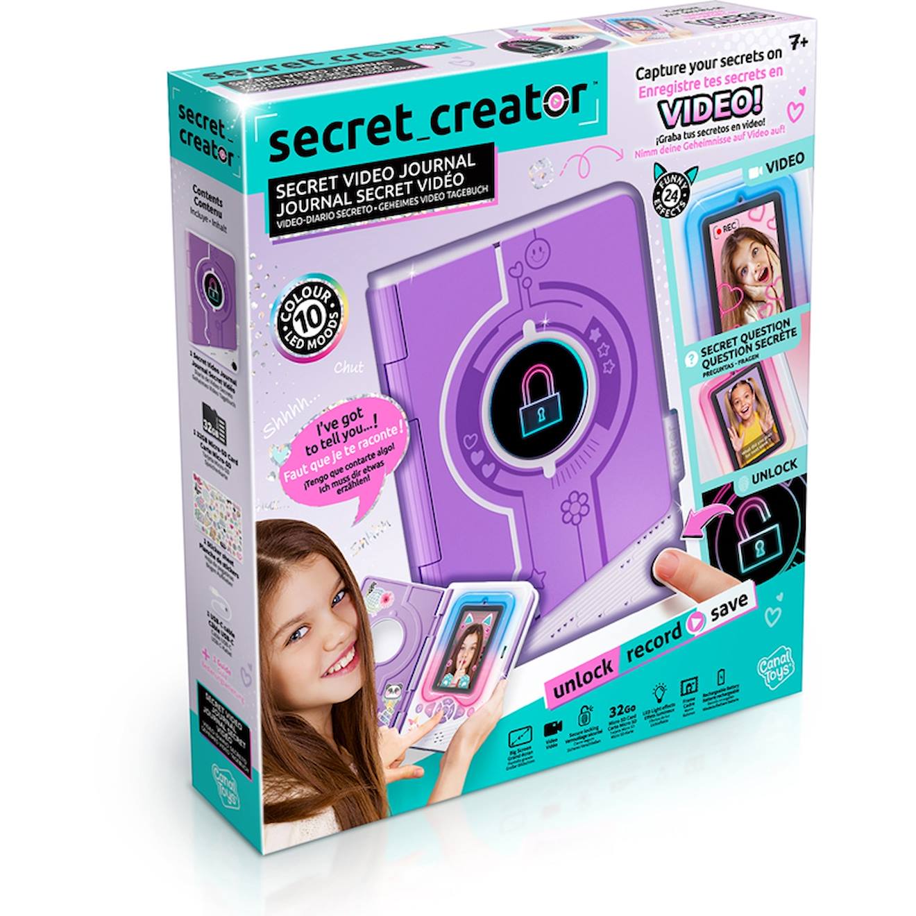 Journal Secret Vidéo Multicolore