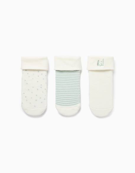 Bébé-Chaussettes, Collants-Lot de 3 paires de chaussettes à tige pliée