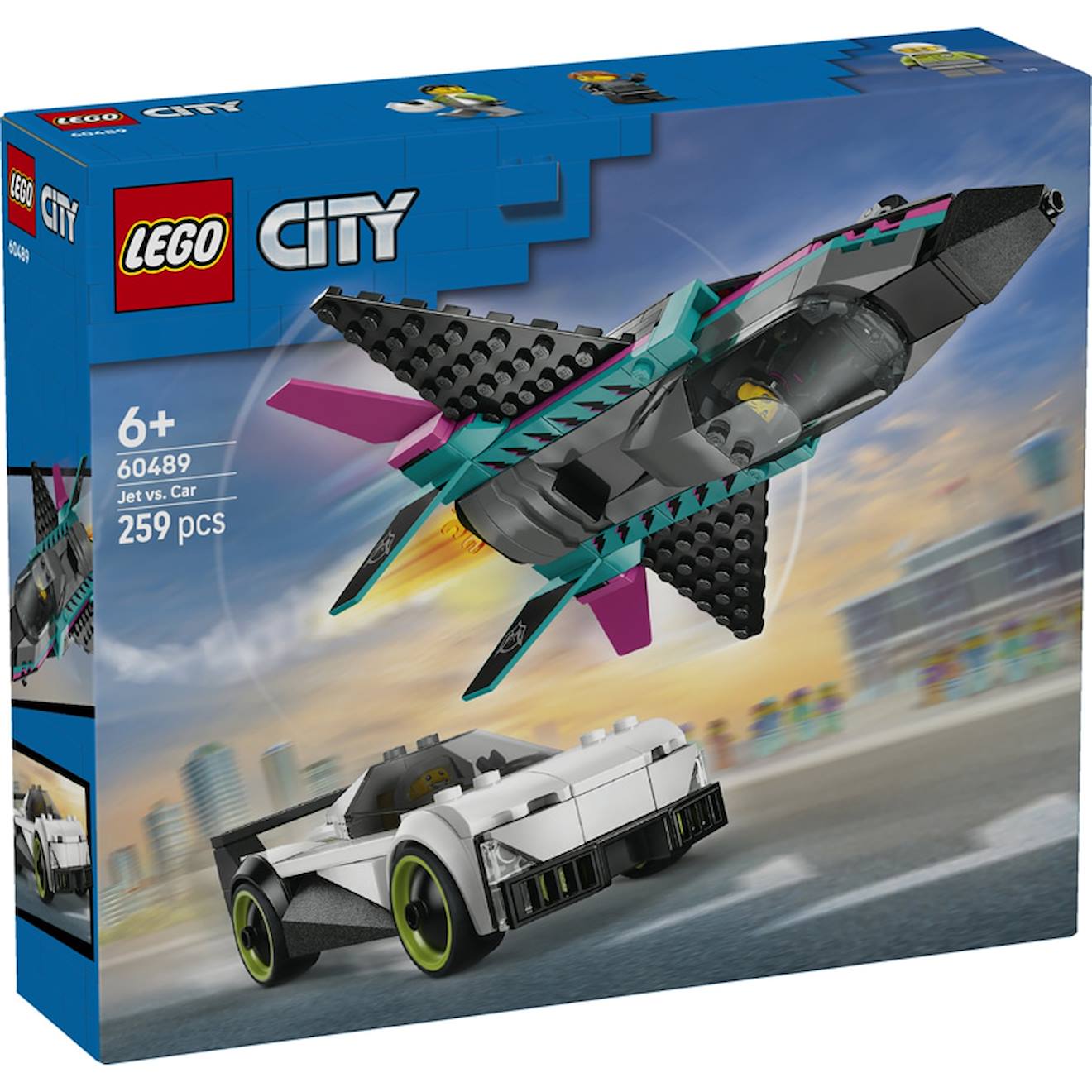 Lego 60489 - Le Jet Contre La Voiture City Multicolore