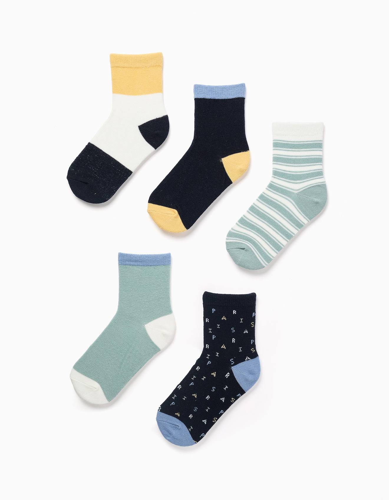 5 Paires De Chaussettes Dtails Contrasts Multicolore 10 €