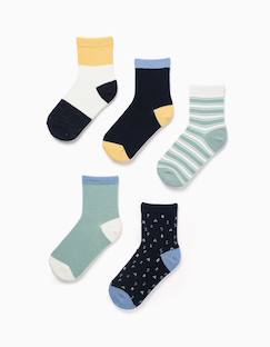 -5 paires de chaussettes à détails contrastés