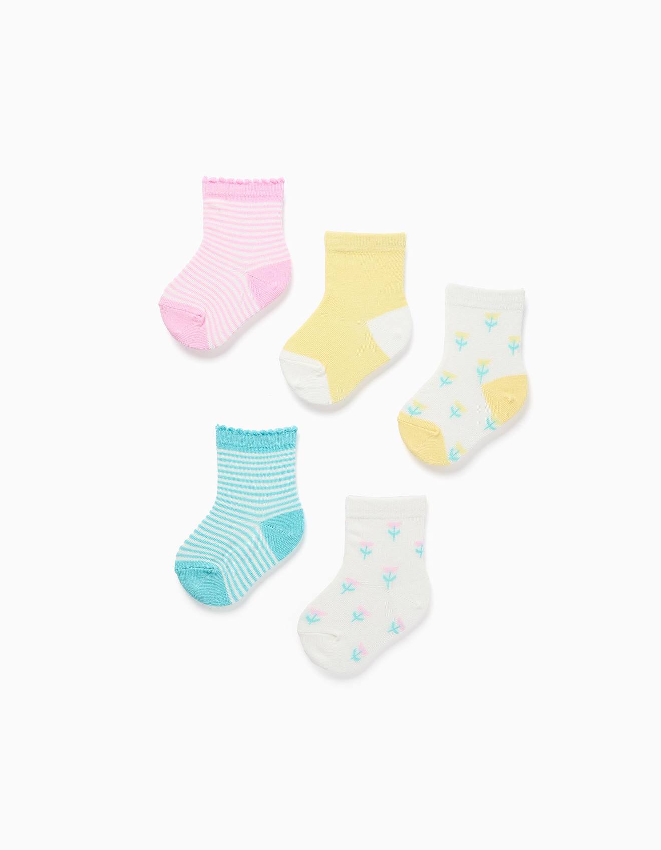 Lot De Cinq Chaussettes Uniesrayesbrodes Multicolore 10 €