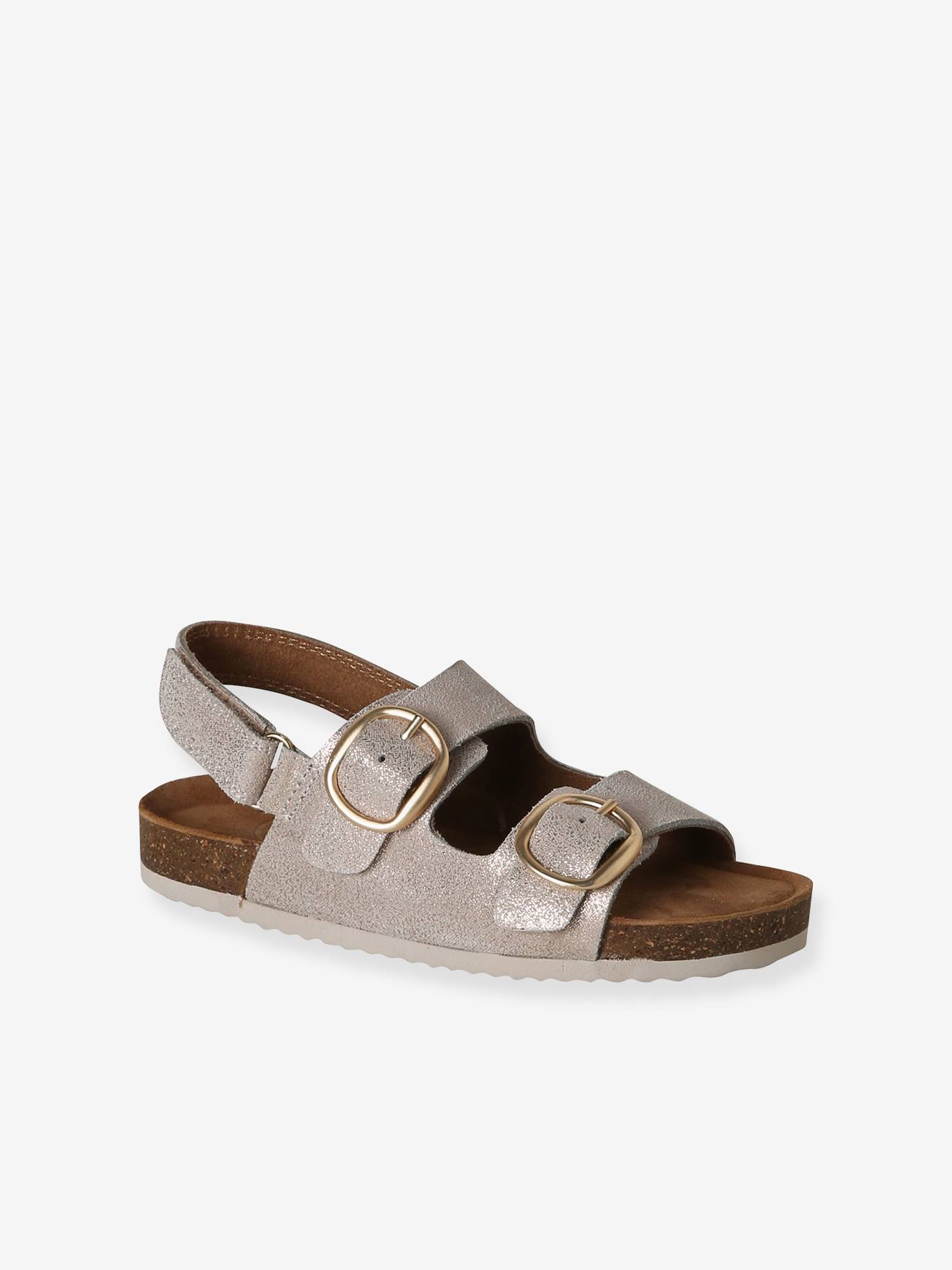 Sandales cuir boucles or 23 €