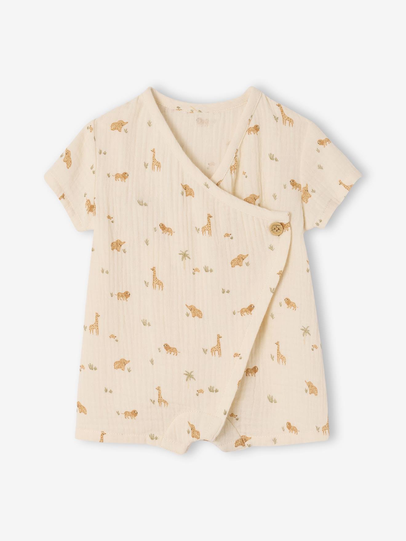 Combishort coton bio personnalisable écru