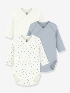 Lot de 3 bodies croisés Petit Bateau  - vertbaudet enfant