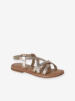 Chaussures-Chaussures fille 23-38-Sandales-Sandales enfant fille cuir tresses