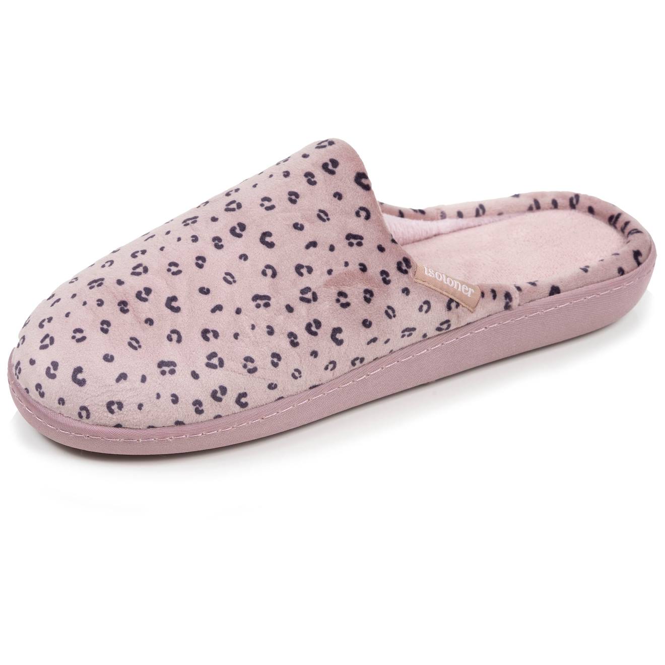 Chaussons Mules Microvelours Semelle Ergonomique Soutien Vote Plantaire Lopard Blush 22 €