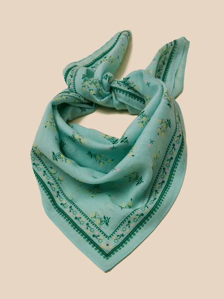 Fille-Accessoires-Bonnet, écharpe, gants-Foulard bourgeons  - coton biologique