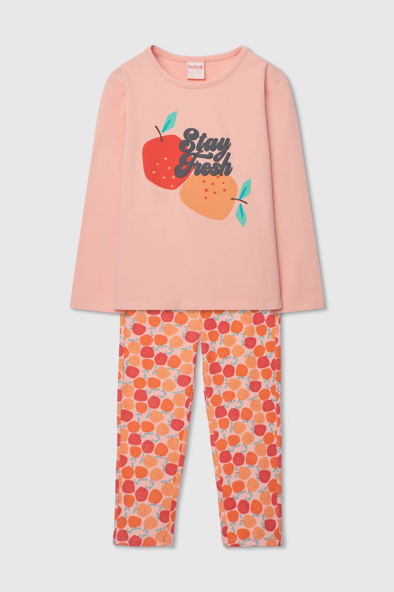 Pyjama Fille Manches Longues Imprim Orange 18$