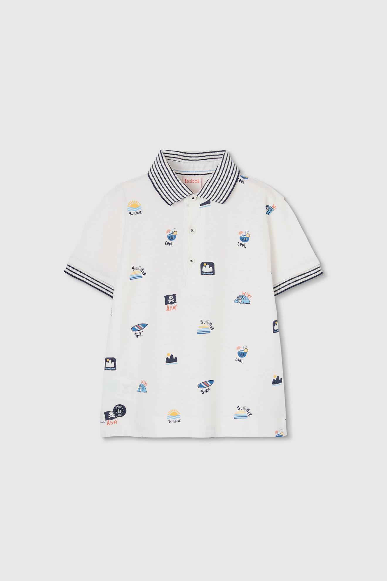 Polo Enfant Coton Blanc 20$