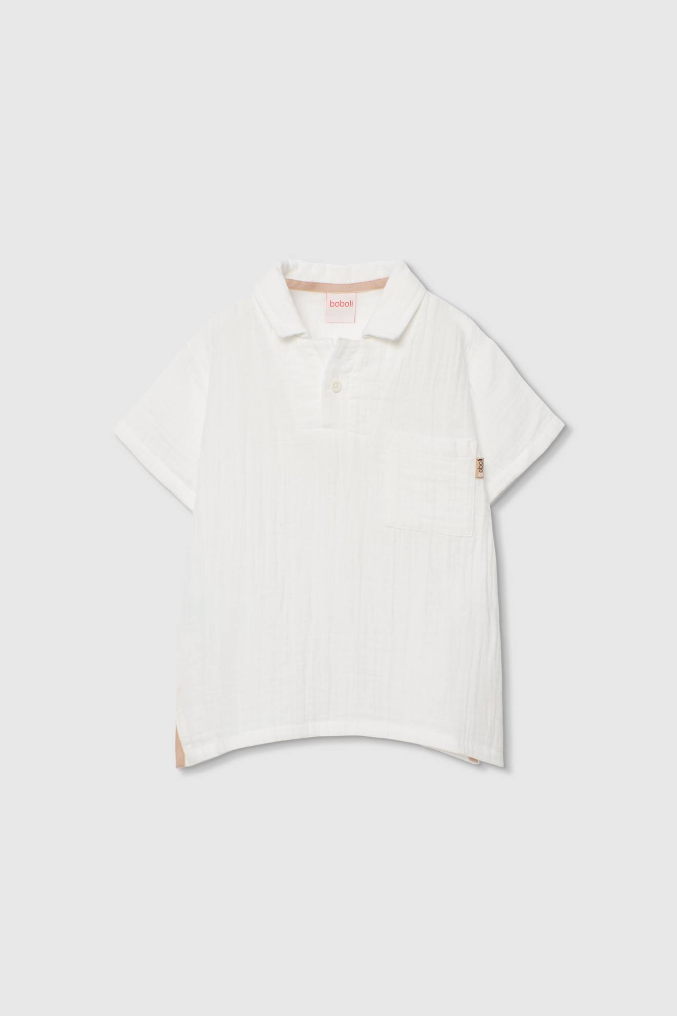 Polo En Coton Pour Garon Blanc 18 €