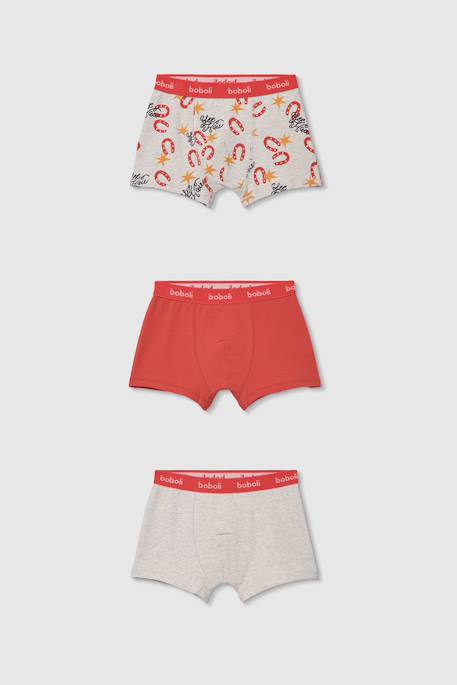Garçon-Pack de 3 boxers en coton imprimé pour garçon