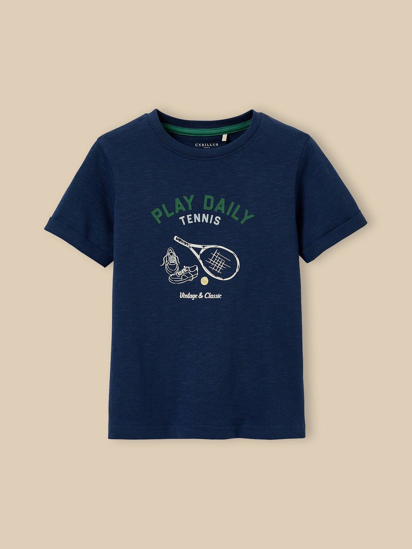 T-shirt Imprim Garon - Coton Biologique Indigo 13 €
