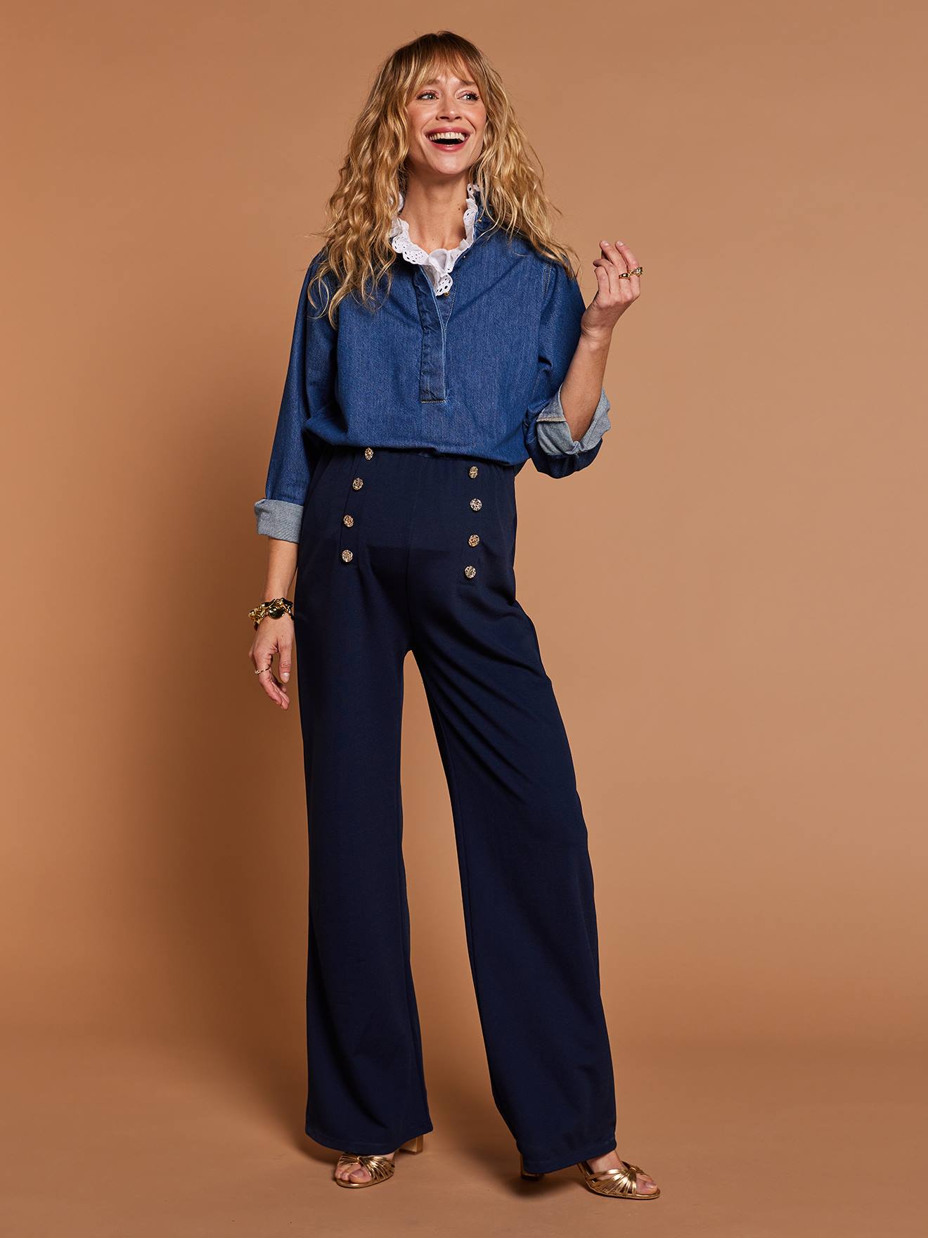Pantalon grossesse femme marine