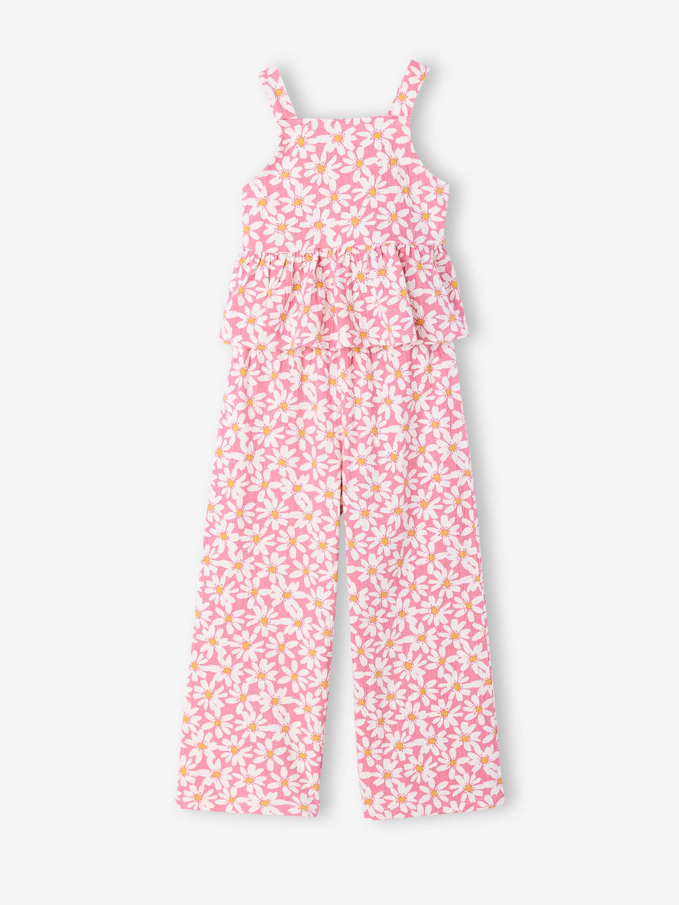 Ensemble pantalon top fleurs vieux rose 22$