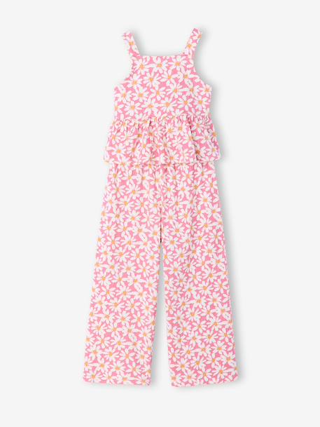 Fille-Ensemble pantalon top fleurs
