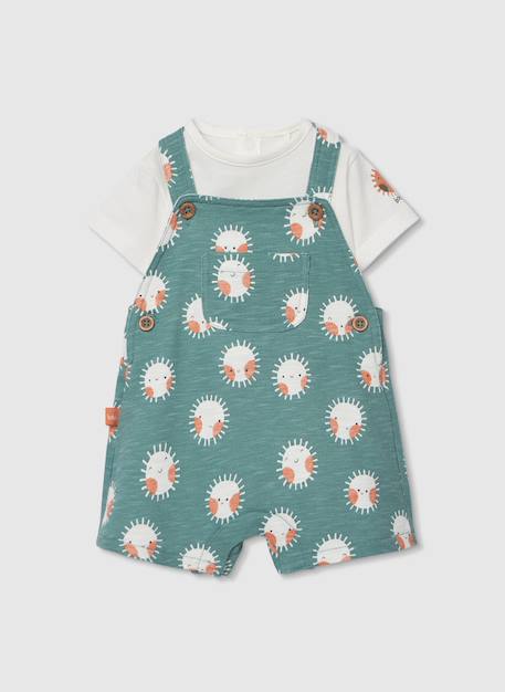 Bébé-Ensemble bébé t-shirt et salopette en coton imprimé