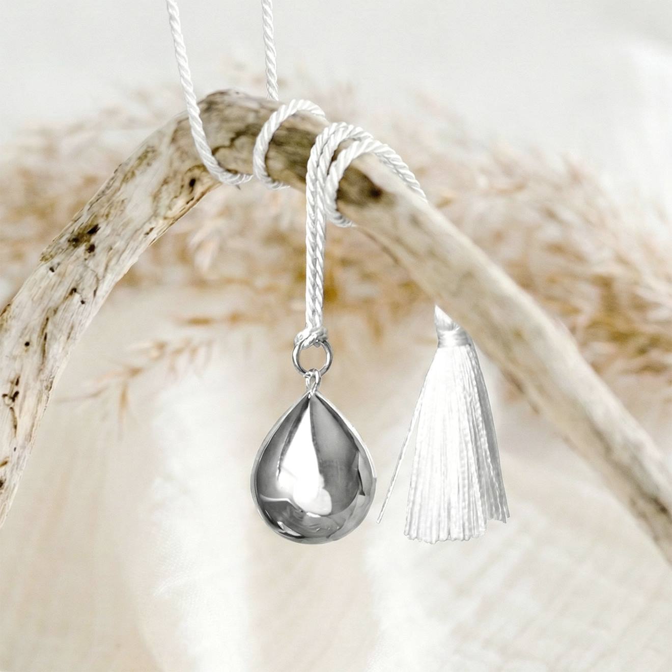 Bola De Grossesse Collier Goutte Satin Argent (Bola) - Image 2