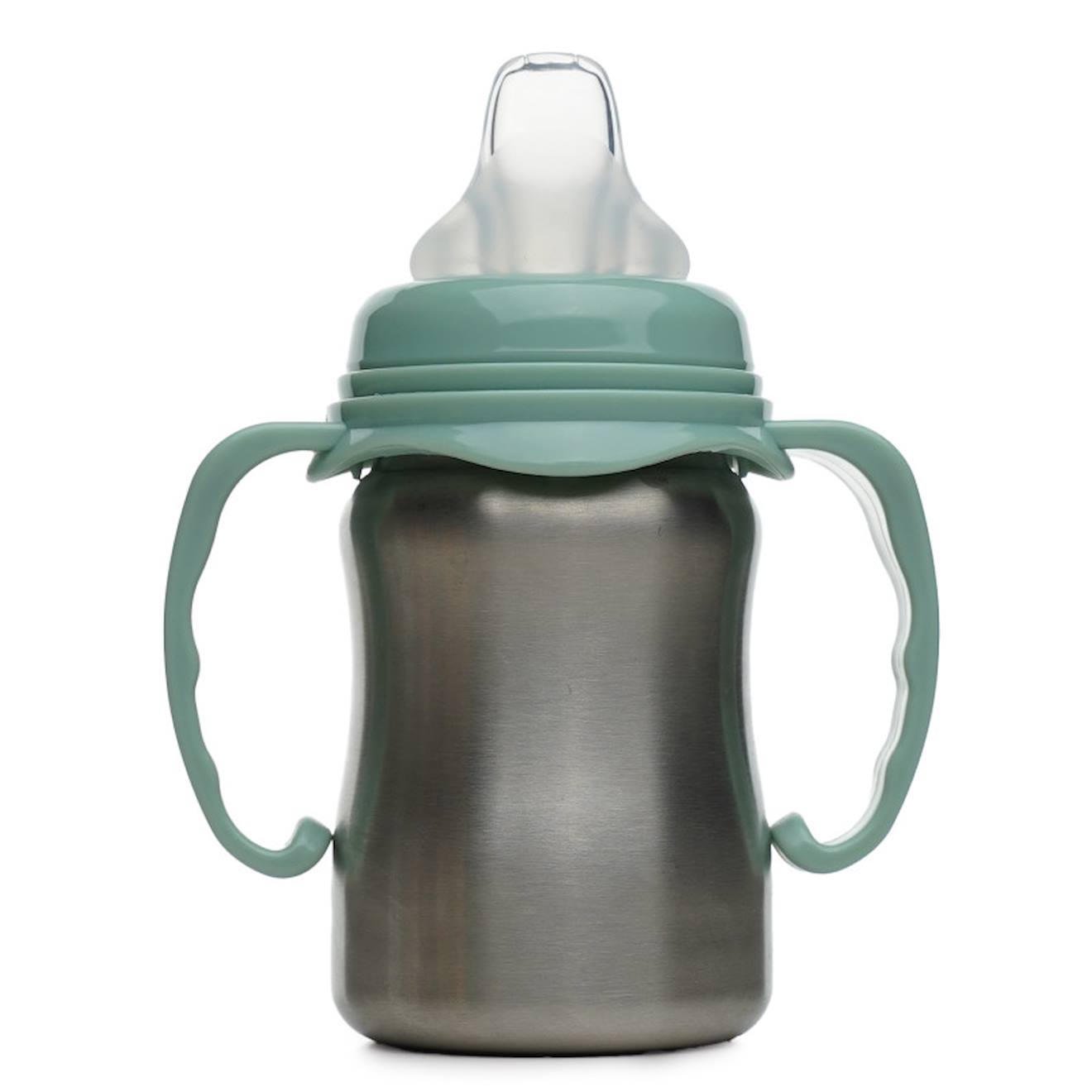 Tasse D'apprentissage Inox Vert Cactus (Thermobaby) - Image 2