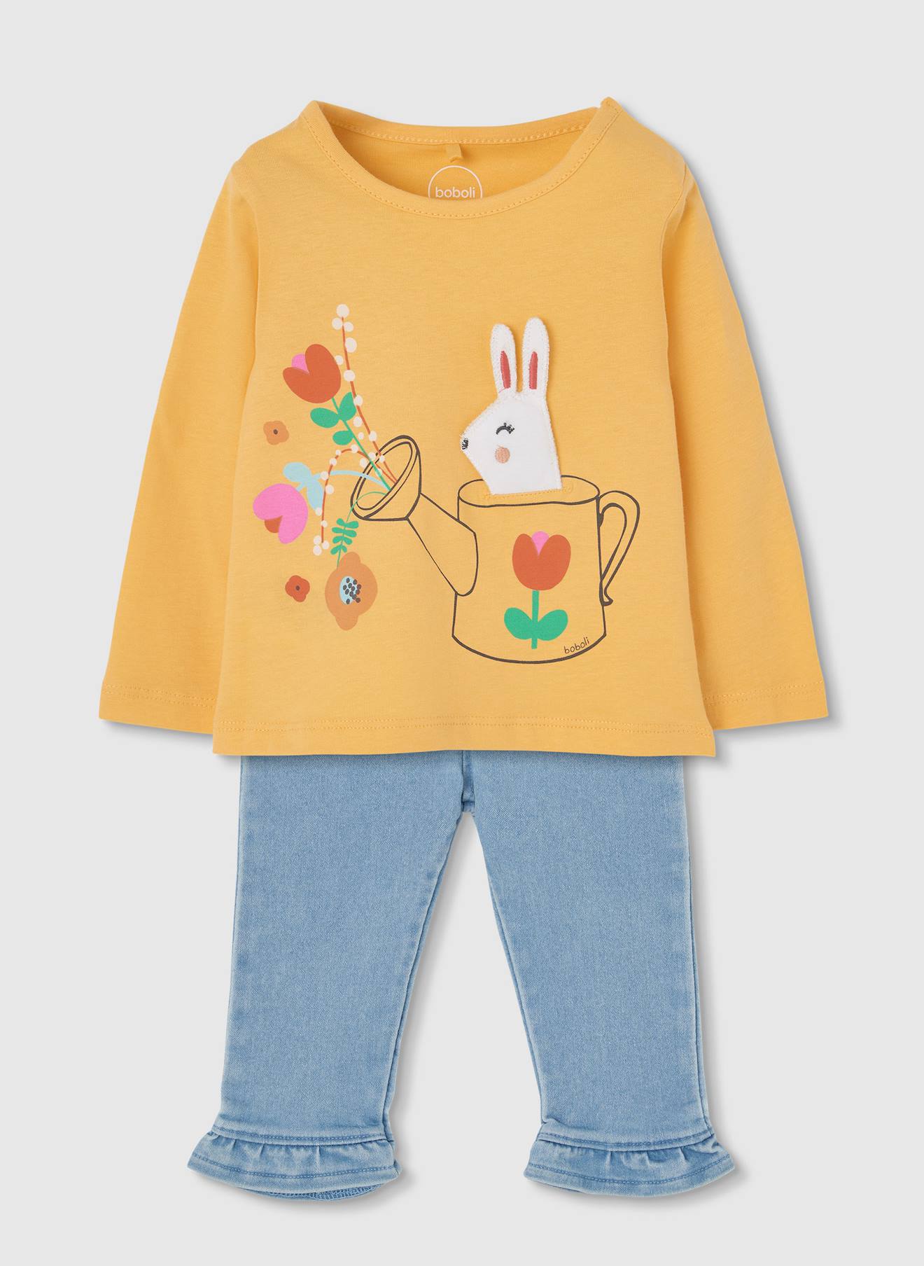 Ensemble Bb T-shirt Et Pantalon Coton Bleu 28 €
