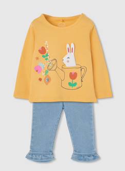 Ensemble bébé t-shirt et pantalon coton  - vertbaudet enfant