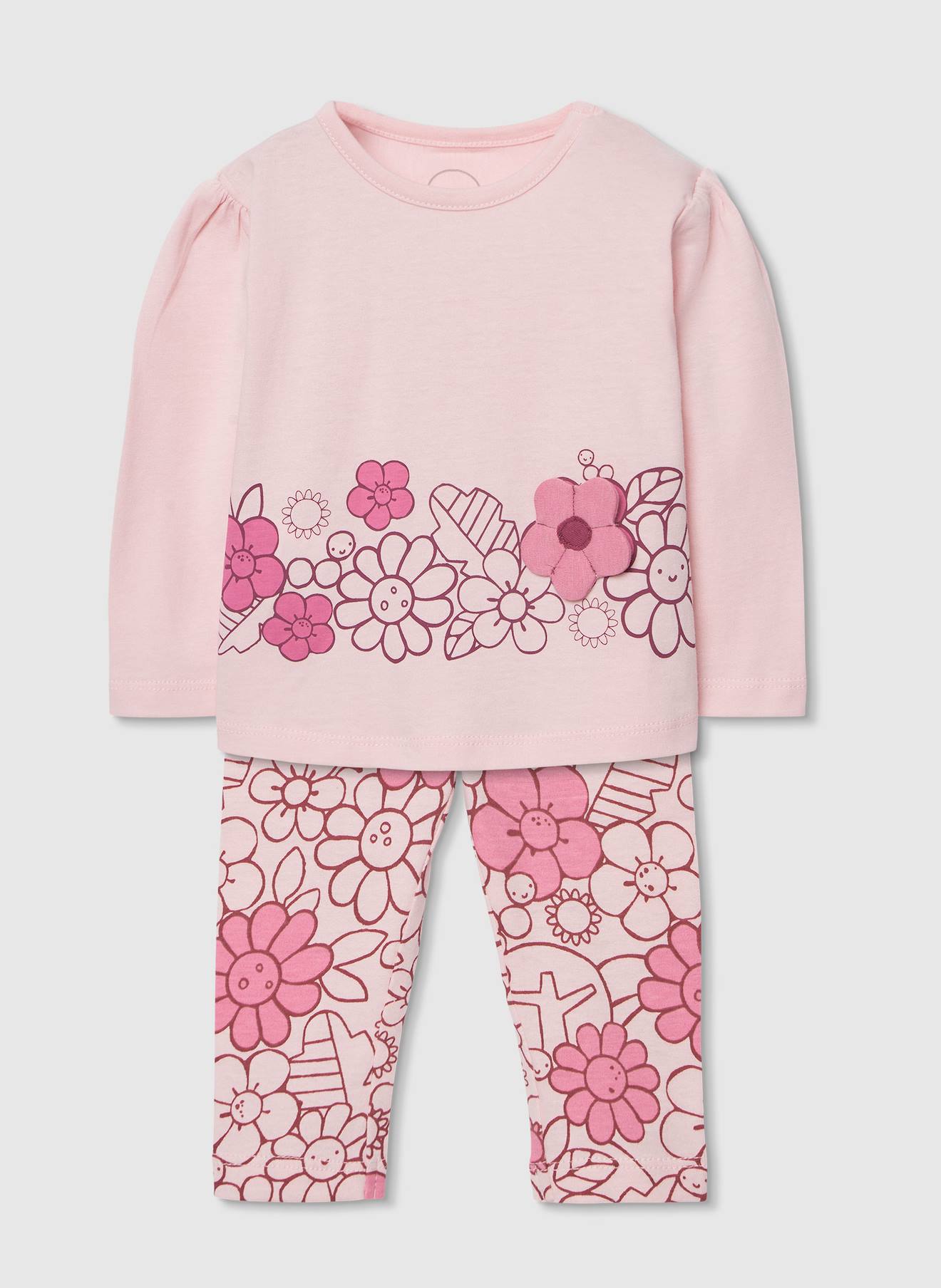 Ensemble Bb Tricot Coton Rose 18 €