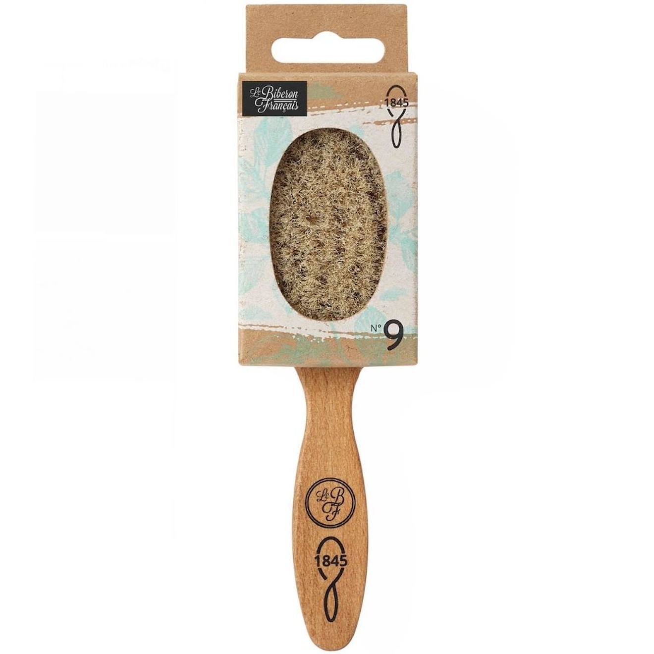Brosse À Cheveux Bébé En Hêtre Rouge Et Soie De Chèvre Beige (Le biberon français) - Image 2