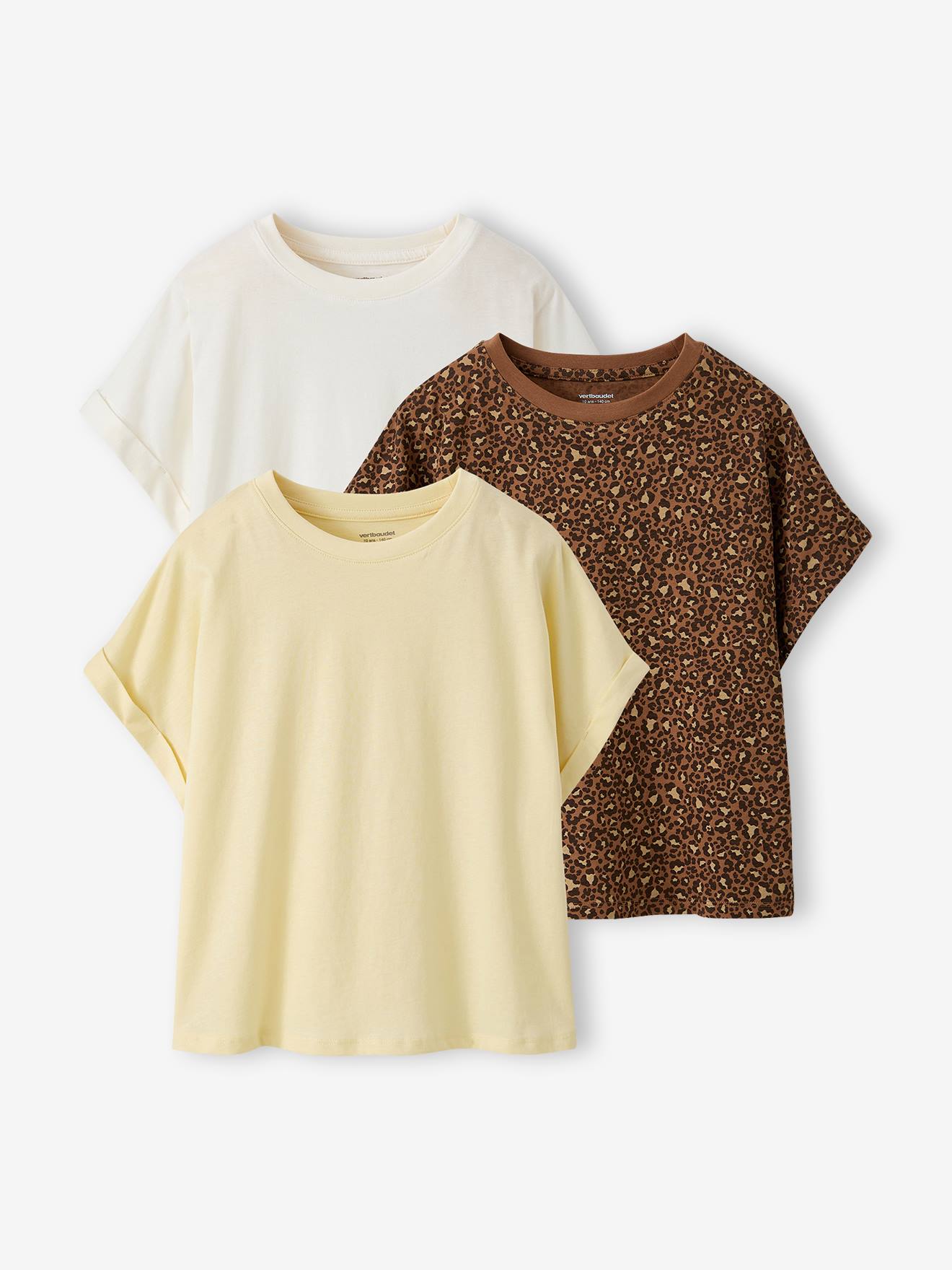 Lot de 3 T-shirts manches courtes fille Jonen marron 14 €