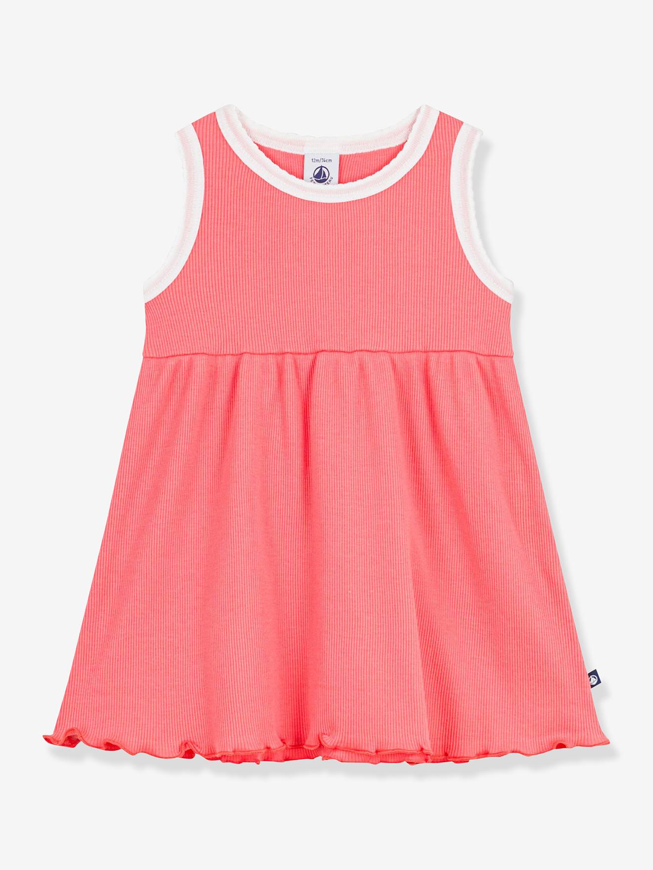 Robe bébé sans manches abricot
