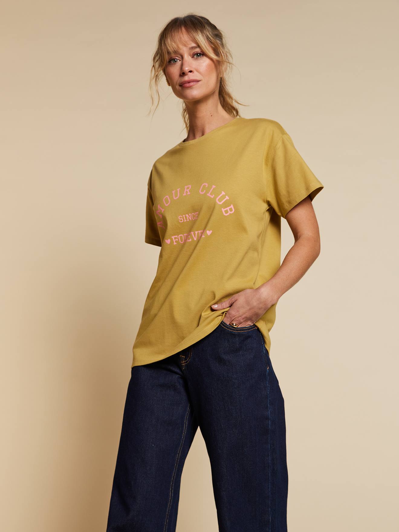 T-shirt manches courtes coton bio olive