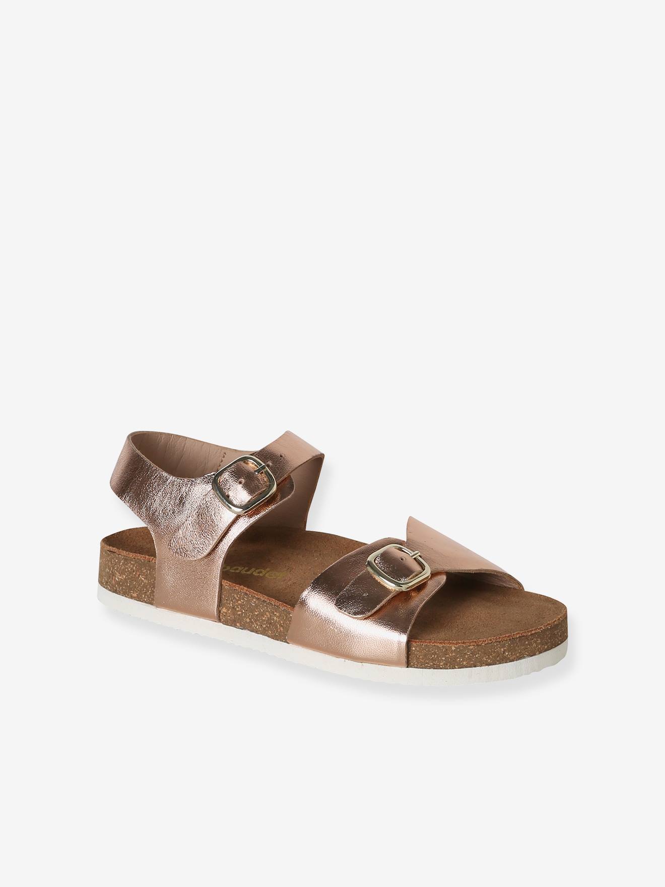 Sandales enfant cuir doubles boucles rose ple 23 €