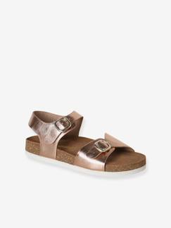 Chaussures-Chaussures fille 23-38-Sandales-Sandales enfant cuir à doubles boucles