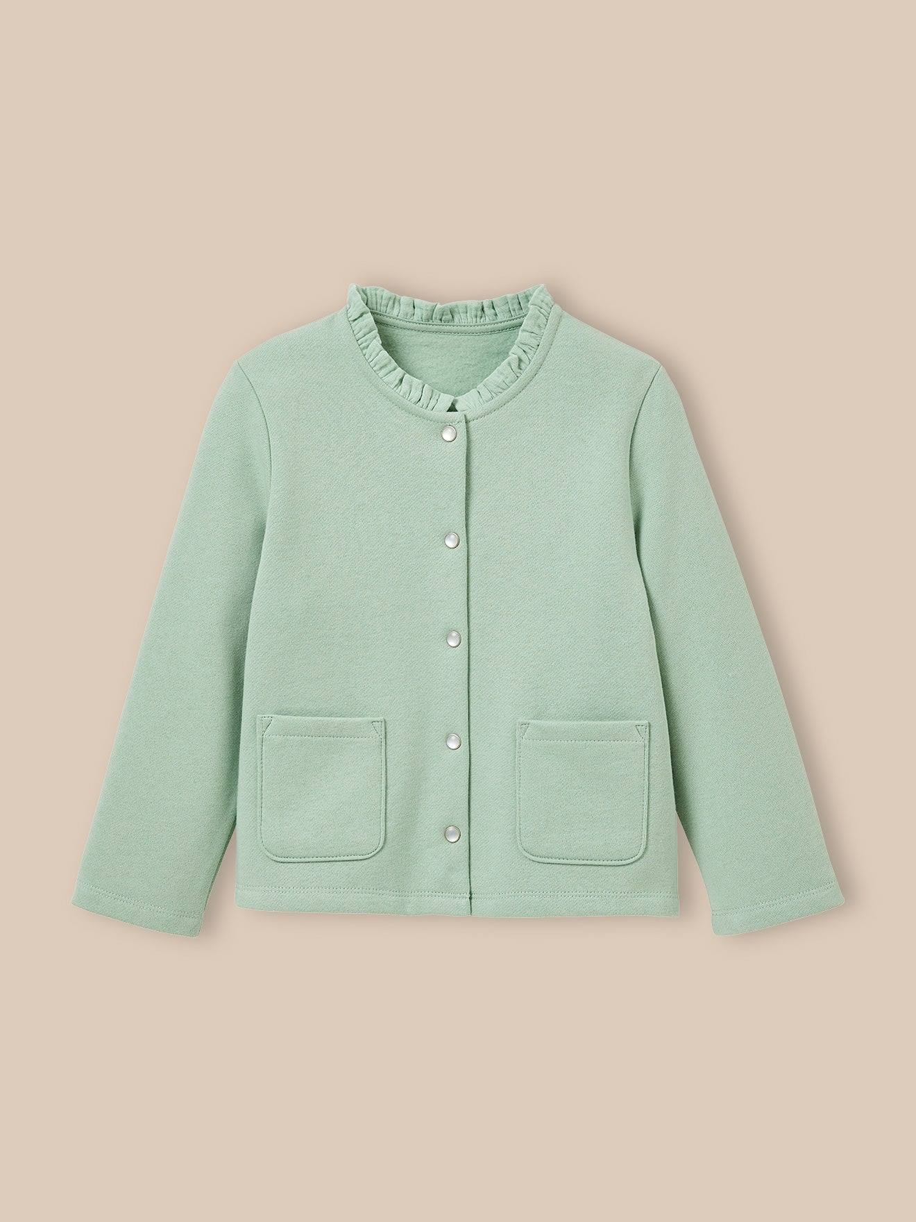 Gilet Fille En Molleton - Coton Biologique Amande 30 €