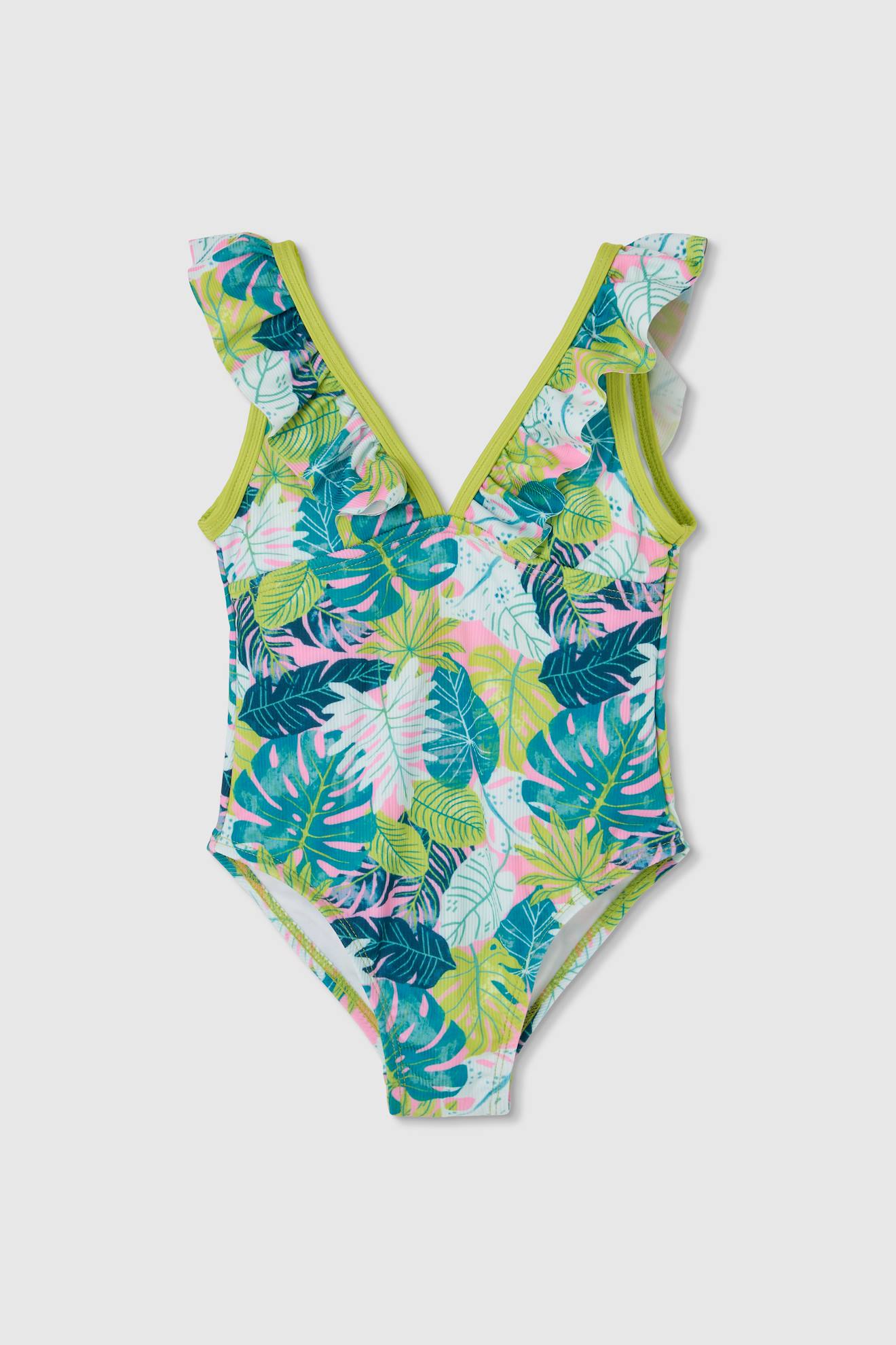 Maillot De Bain Fille Motif Feuilles Multicolore 23 €