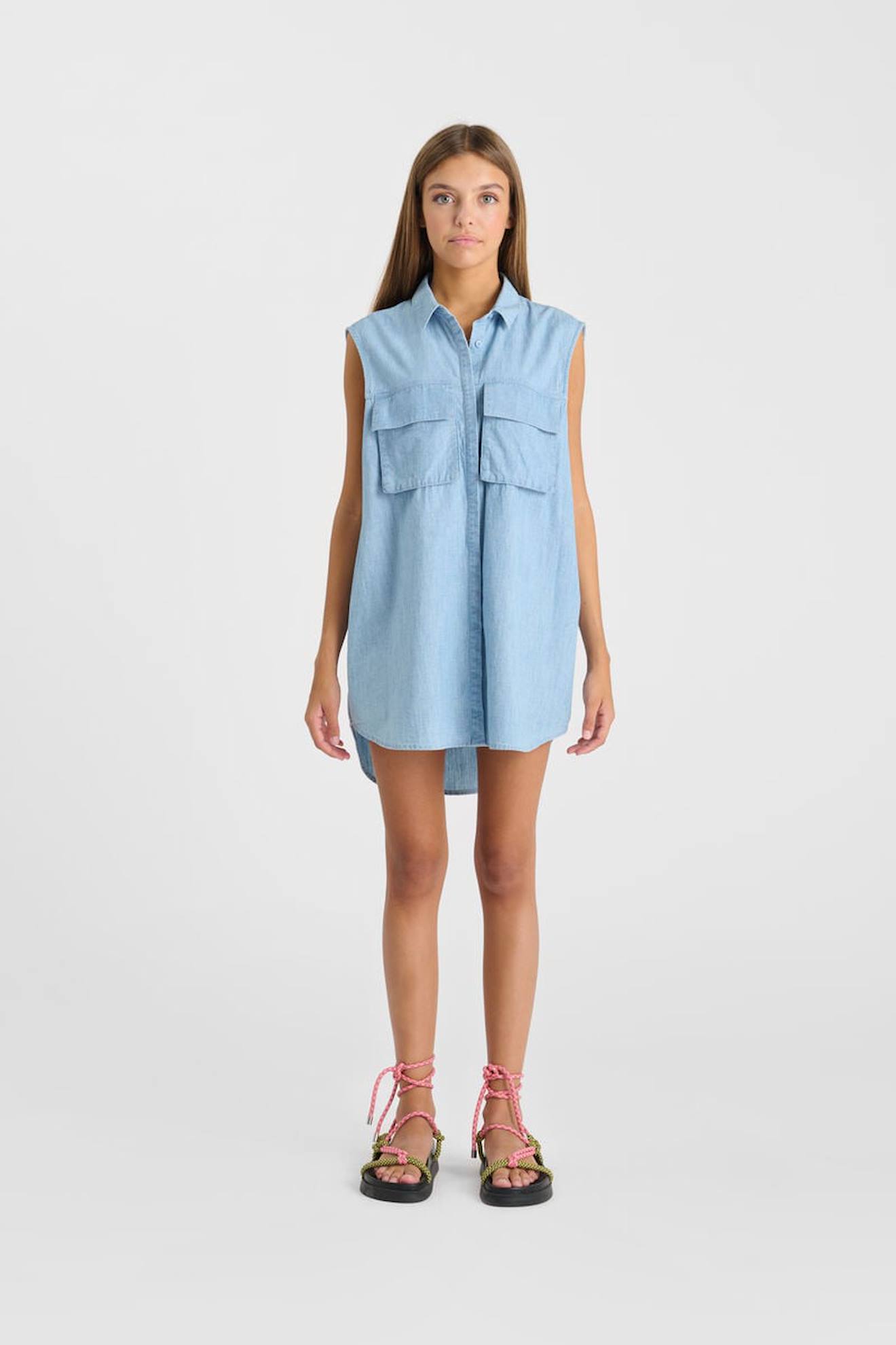 Robe Evasée, Patineuse Elisagi Bleu